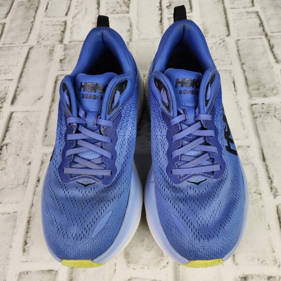 Hoka One One Bondi 8 Women's Sz 10 B Blue Running Walk Gym Athletic Comfort Shoe - Picture 9 of 10